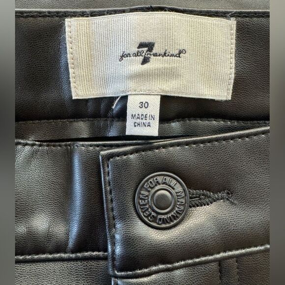 7 For All Mankind faux leather pants -Size 30 -(10) - Picture 5 of 6